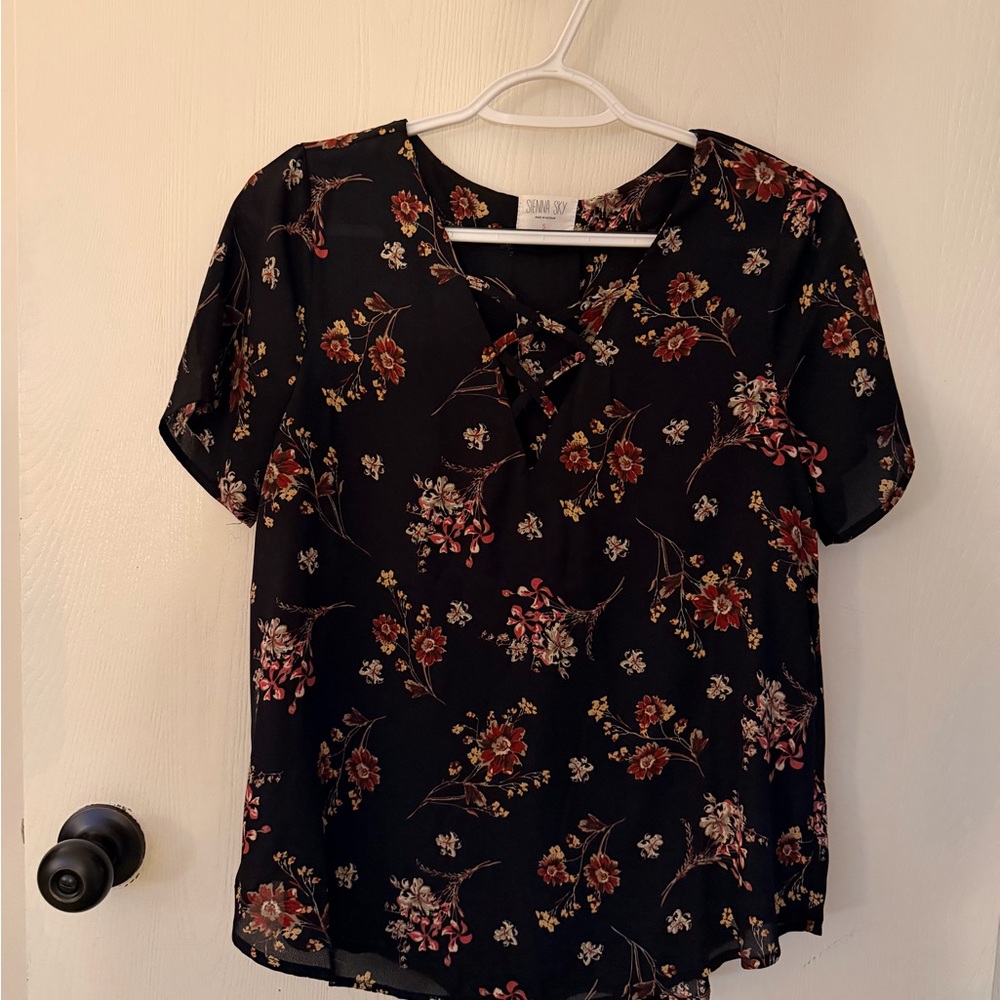 Sienna Sky Black Floral Top
